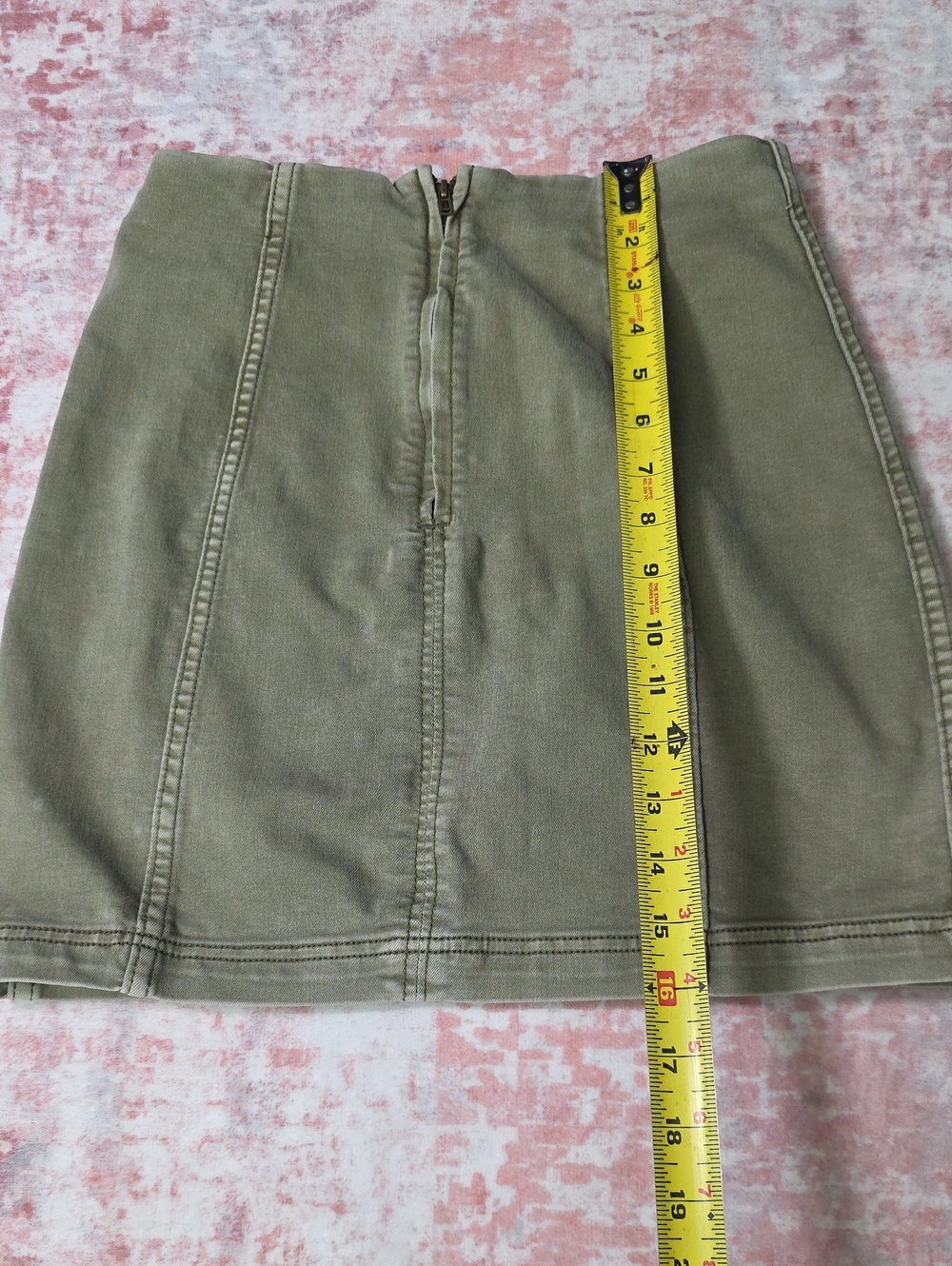 Free People, Modern Femme Earth Toned Olive Green Skirt Size 4 - Picture 5 of 6